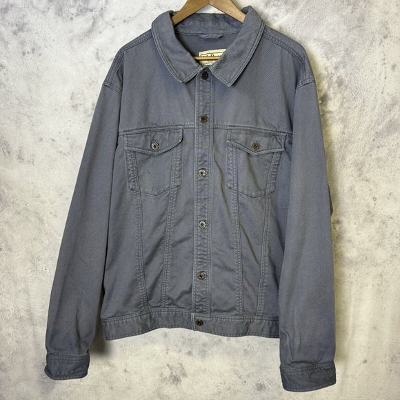L.L. Bean Other - LL Bean Button Up Jean Jacket Mens 2XL Blue Denim Outdoor